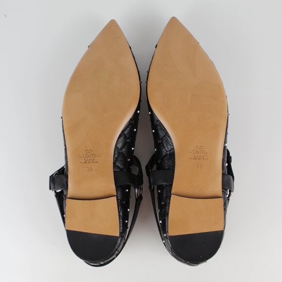 NEW Valentino Garavani Rockstud Spike Quilted Flats - Picture 13 of 15